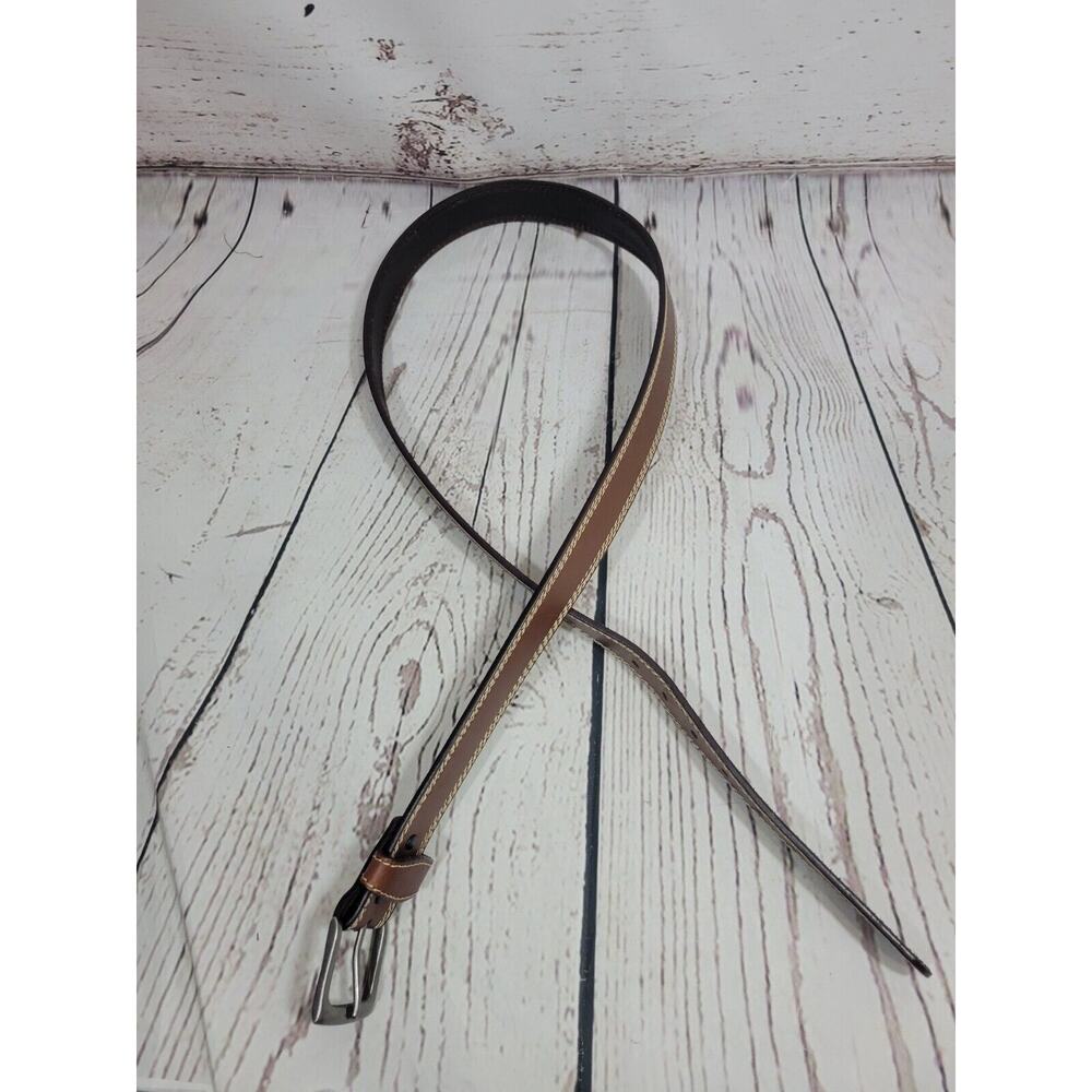 Men's‎ Brown Genuine Leather Triple Stitched Dress Casual Belt Size 43-45
